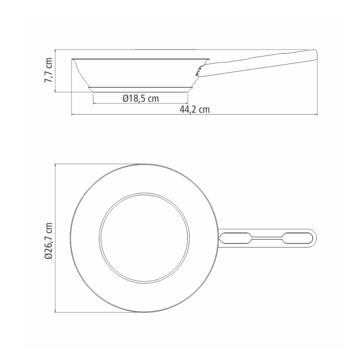 Tramontina Allegra Frying Pan, 18/10 Stainless Steel, Induction