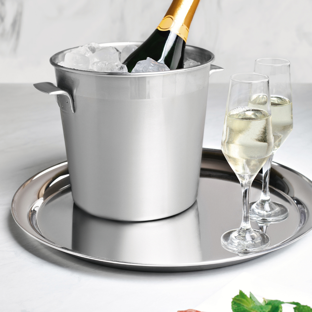 Tramontina Cosmos 30cm Round Tray, Stainless Steel