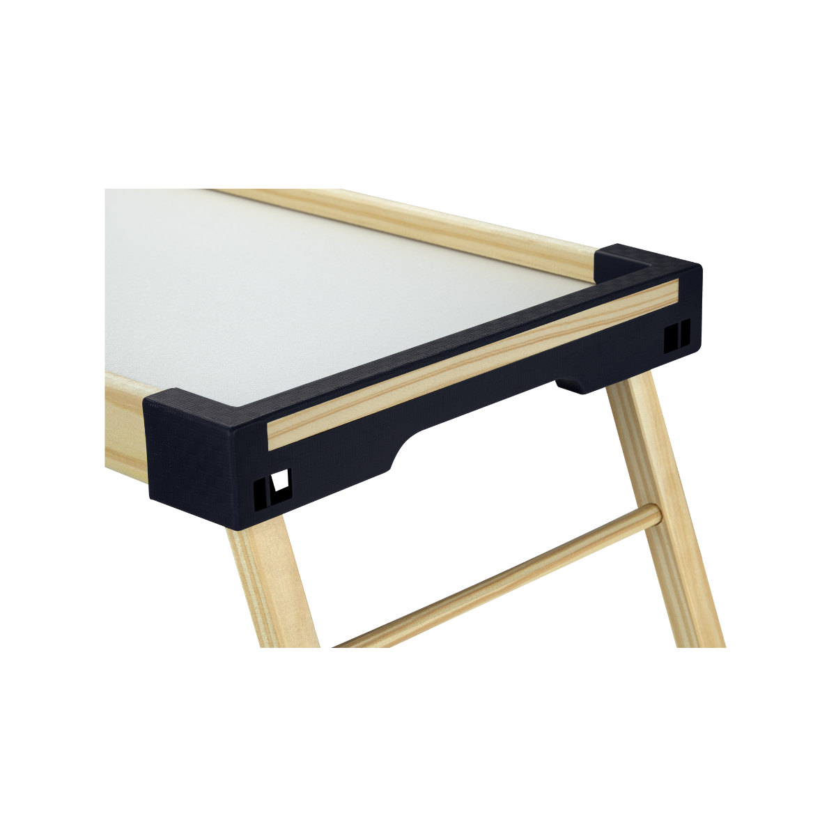 Tramontina Serving Tray in Solid Wood and Folding Feet, Bed tray