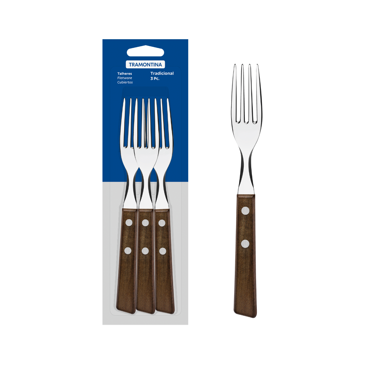 Tramontina Tradicional Table Forks, 3 Pcs, Stainless Steel