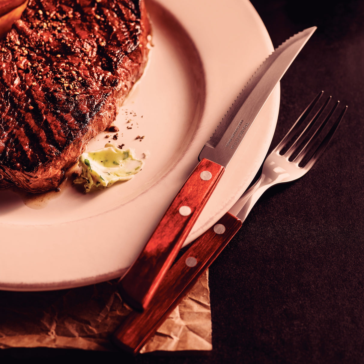 Tramontina Polywood Table Fork, Stainless Steel