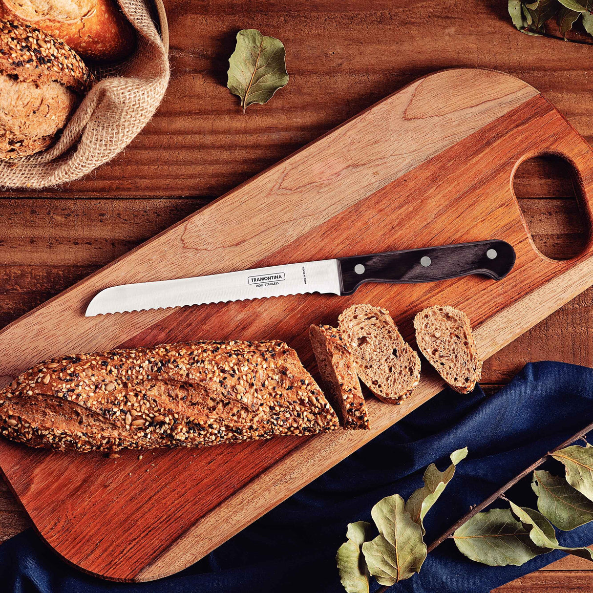 Tramontina Polywood 7" Bread Knife, Stainless Steel