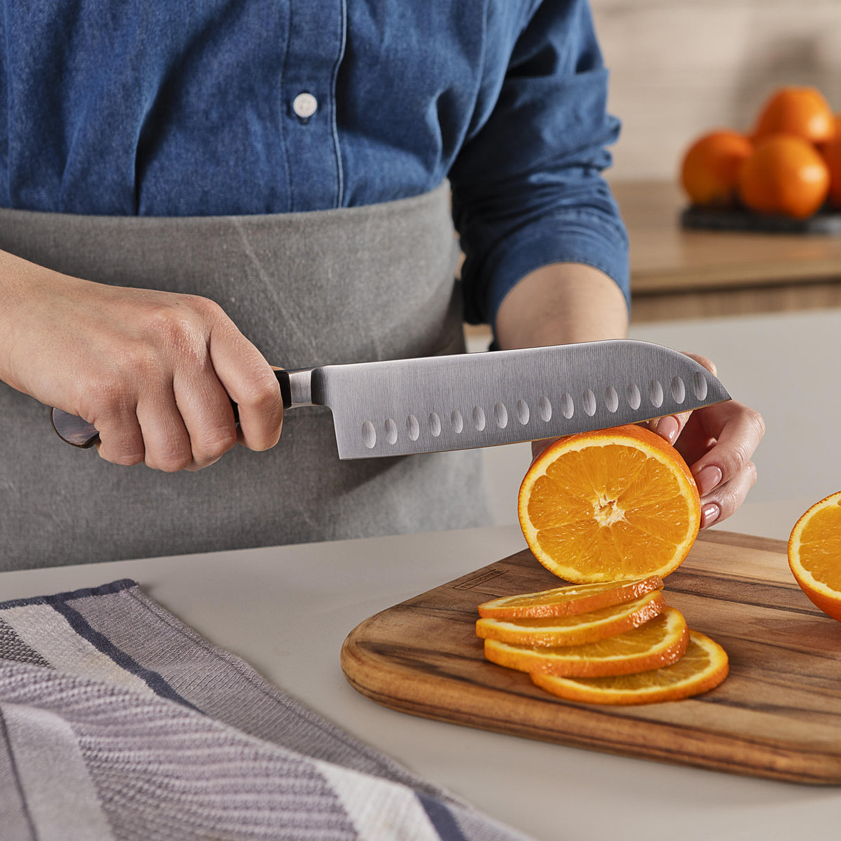 Tramontina Century Wood 7" Cook's Knife, Stainless Steel