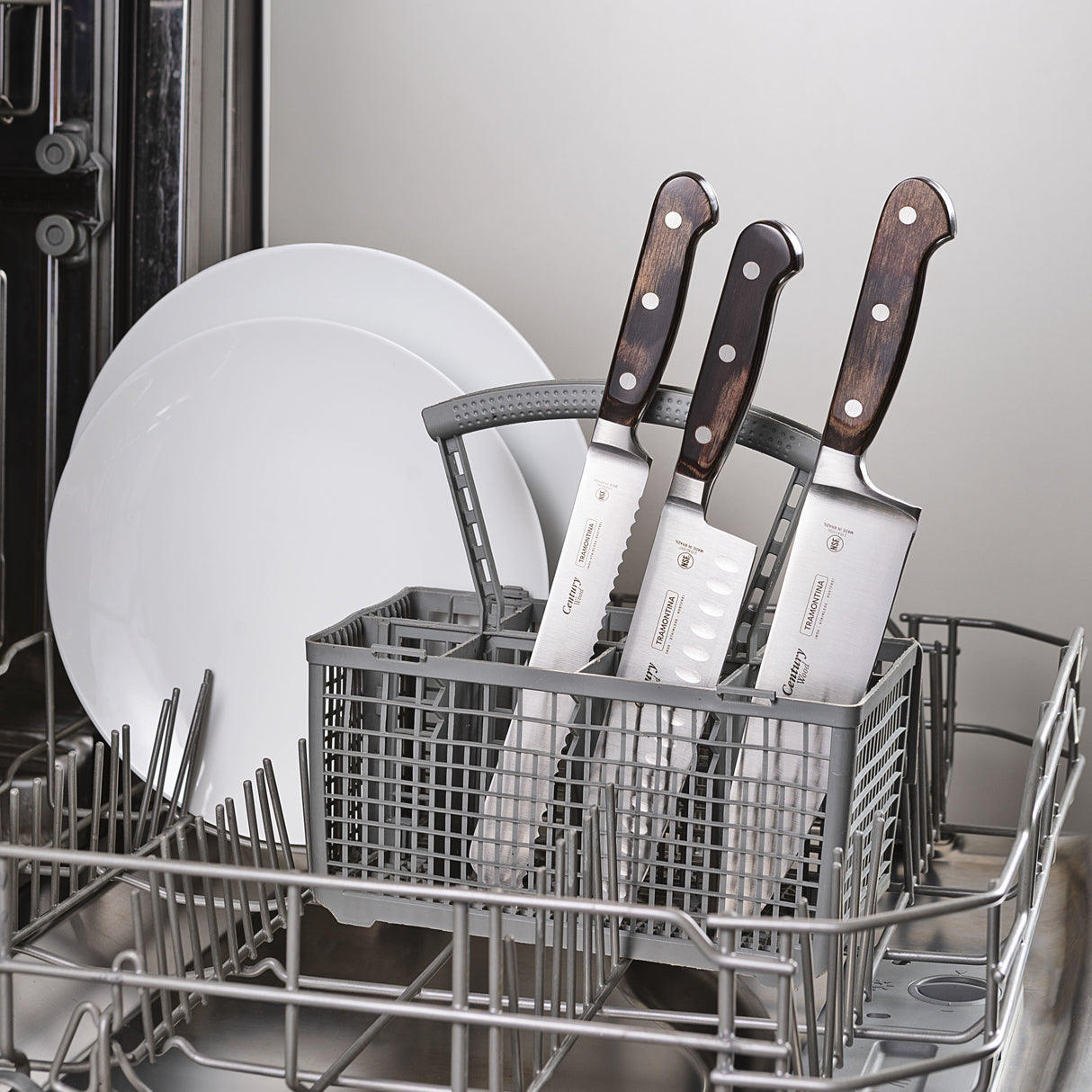 Tramontina Century Wood 7" Cook's Knife, Stainless Steel