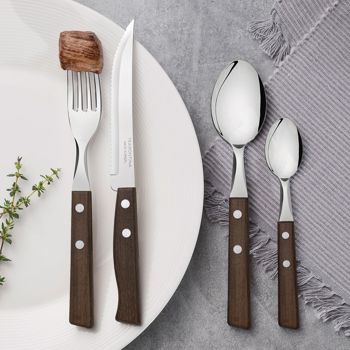 Tramontina Tradicional Steak Knives, 3 Pcs, Stainless Steel