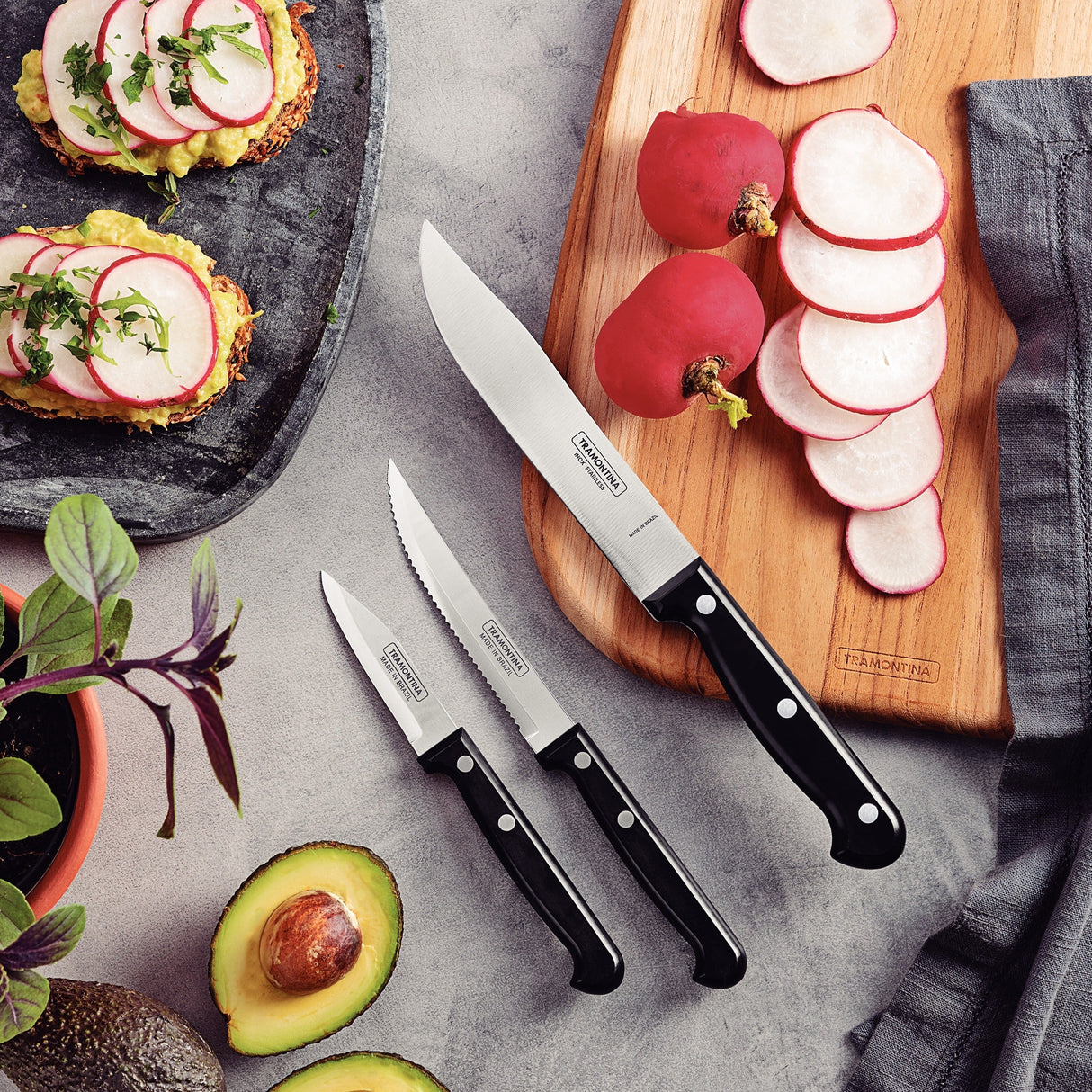 Tramontina Ultracorte 4" Vegetable and Fruit Knife, Stainless Steel