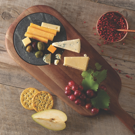 Tramontina Provence 48x19cm African Mahogany Cheese Serving Board with Handle and Stone