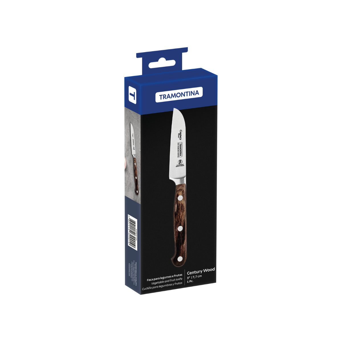 Tramontina Century Wood 3" Vegetable Knife, Stainless Steel