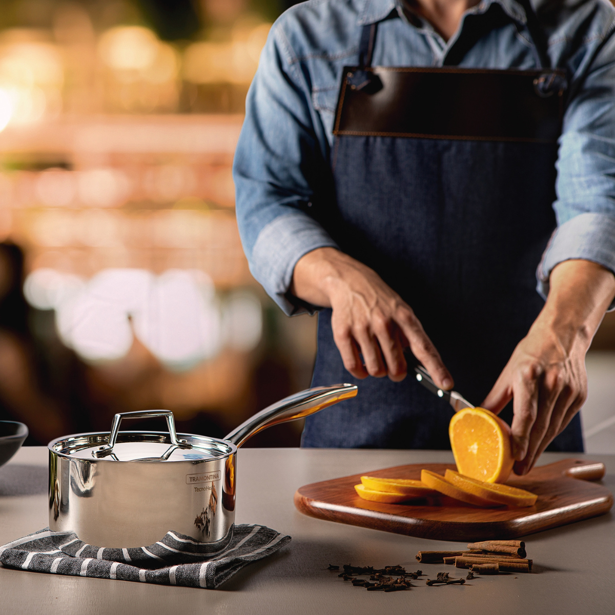 Tramontina Grano 16cm Sauce Pan, 18/10 Stainless Steel, Induction