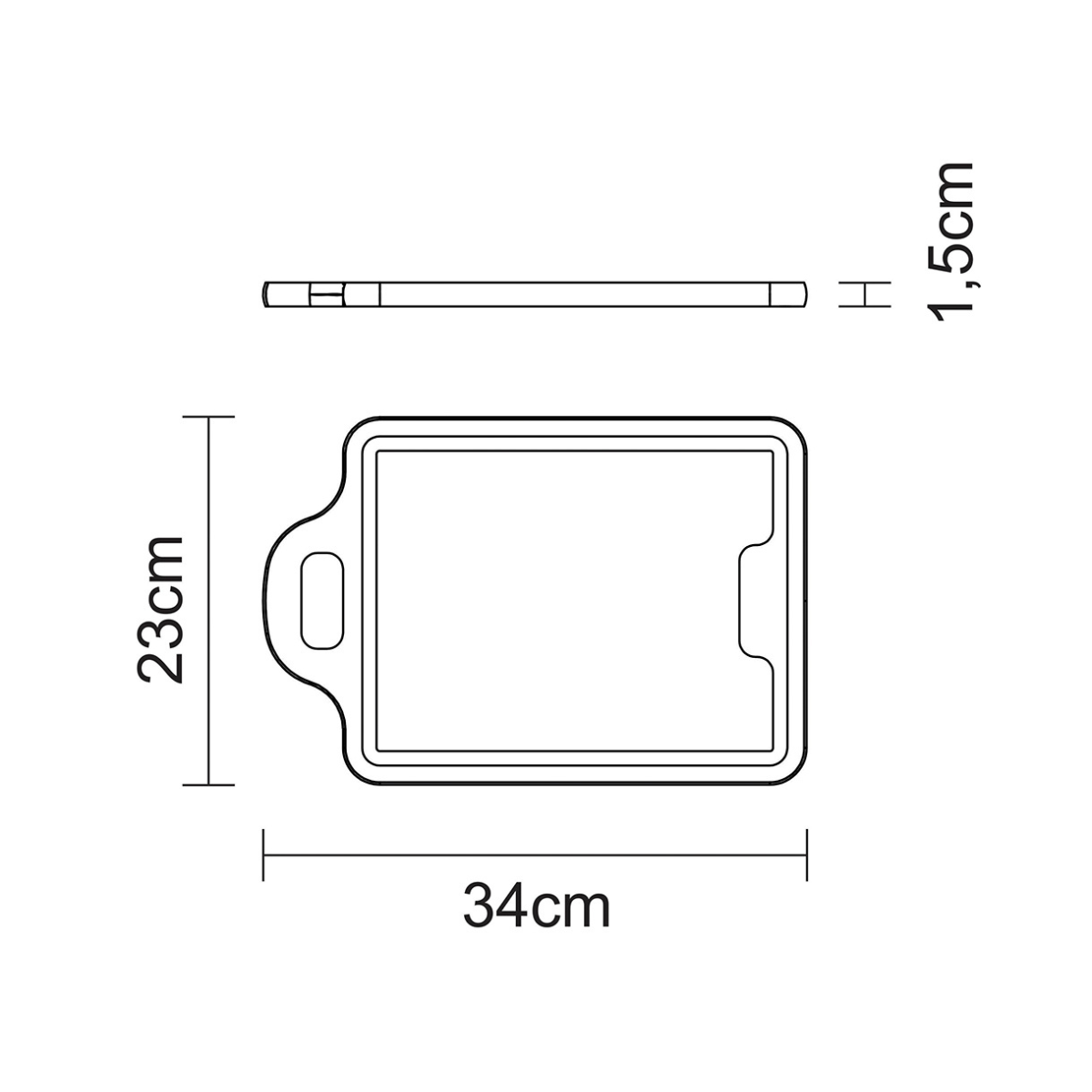 Tramontina Cutting And Serving Board (L34xW23xH1.5cm)