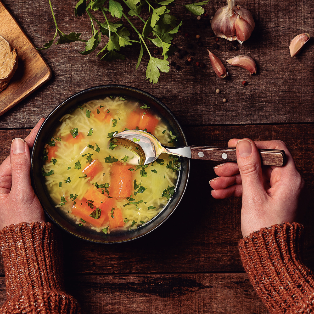 Tramontina Polywood Table Spoon, Stainless Steel