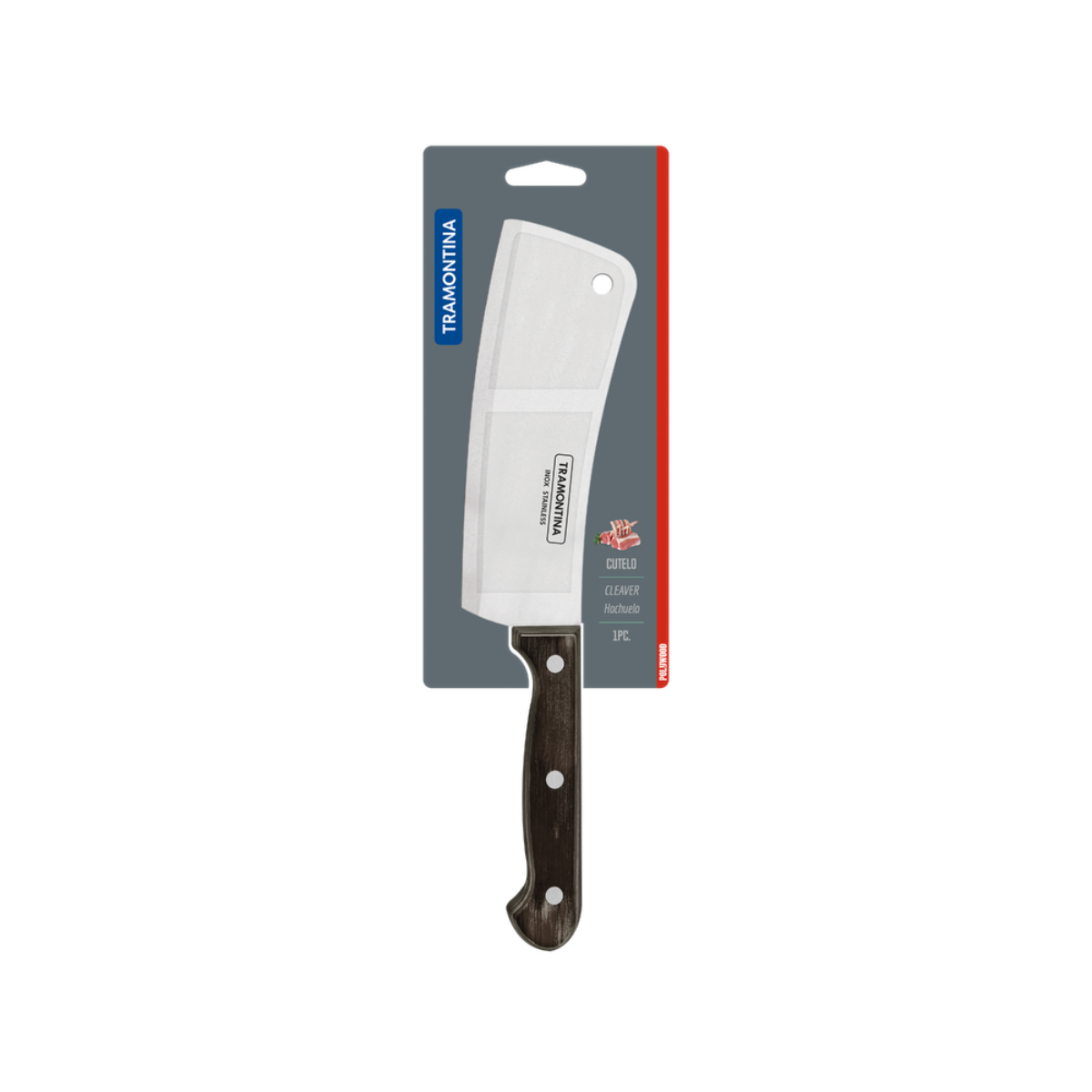 Tramontina Polywood 6" Cleaver, Stainless Steel