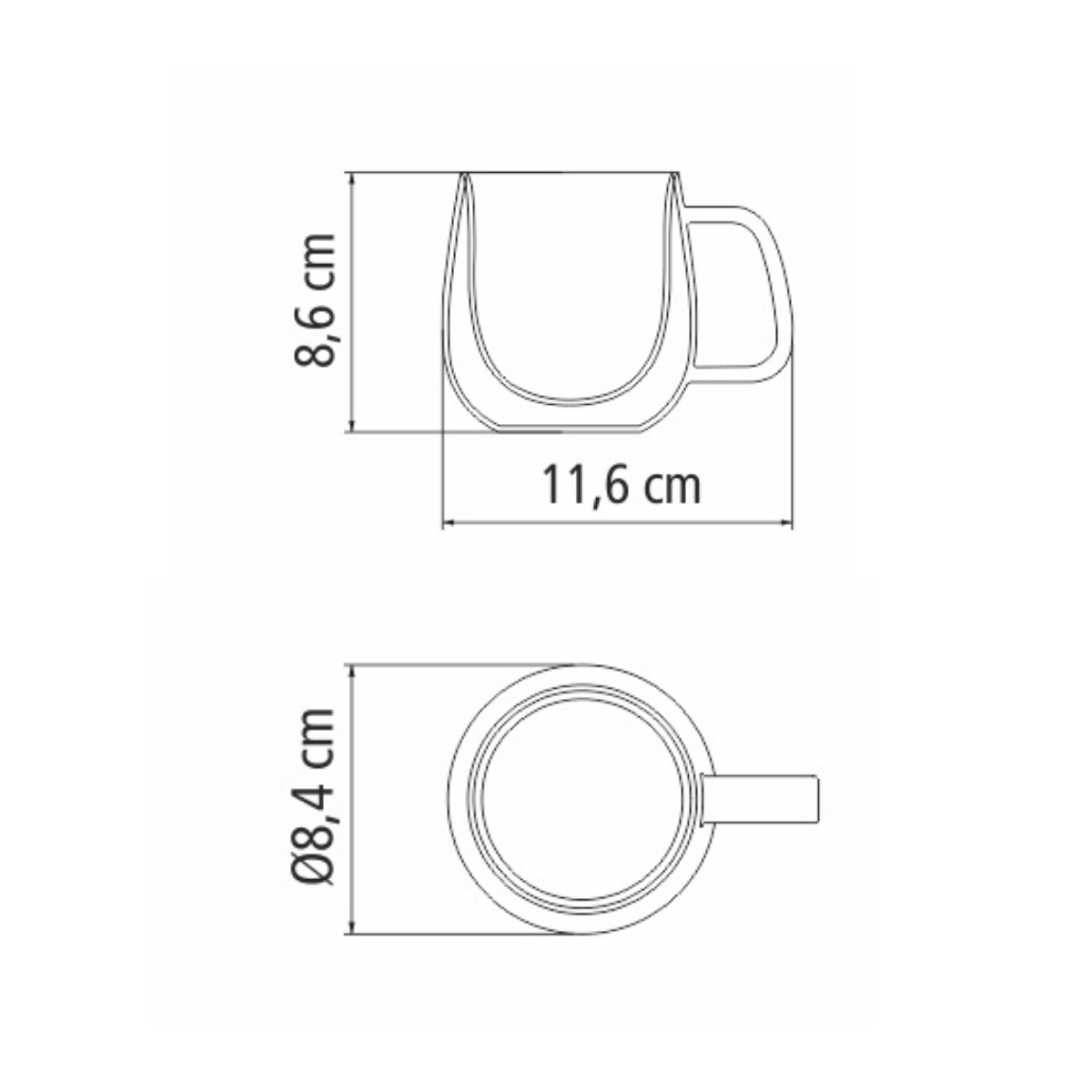 Tramontina 2pc Double-Walled Tea/Coffee Cup Set