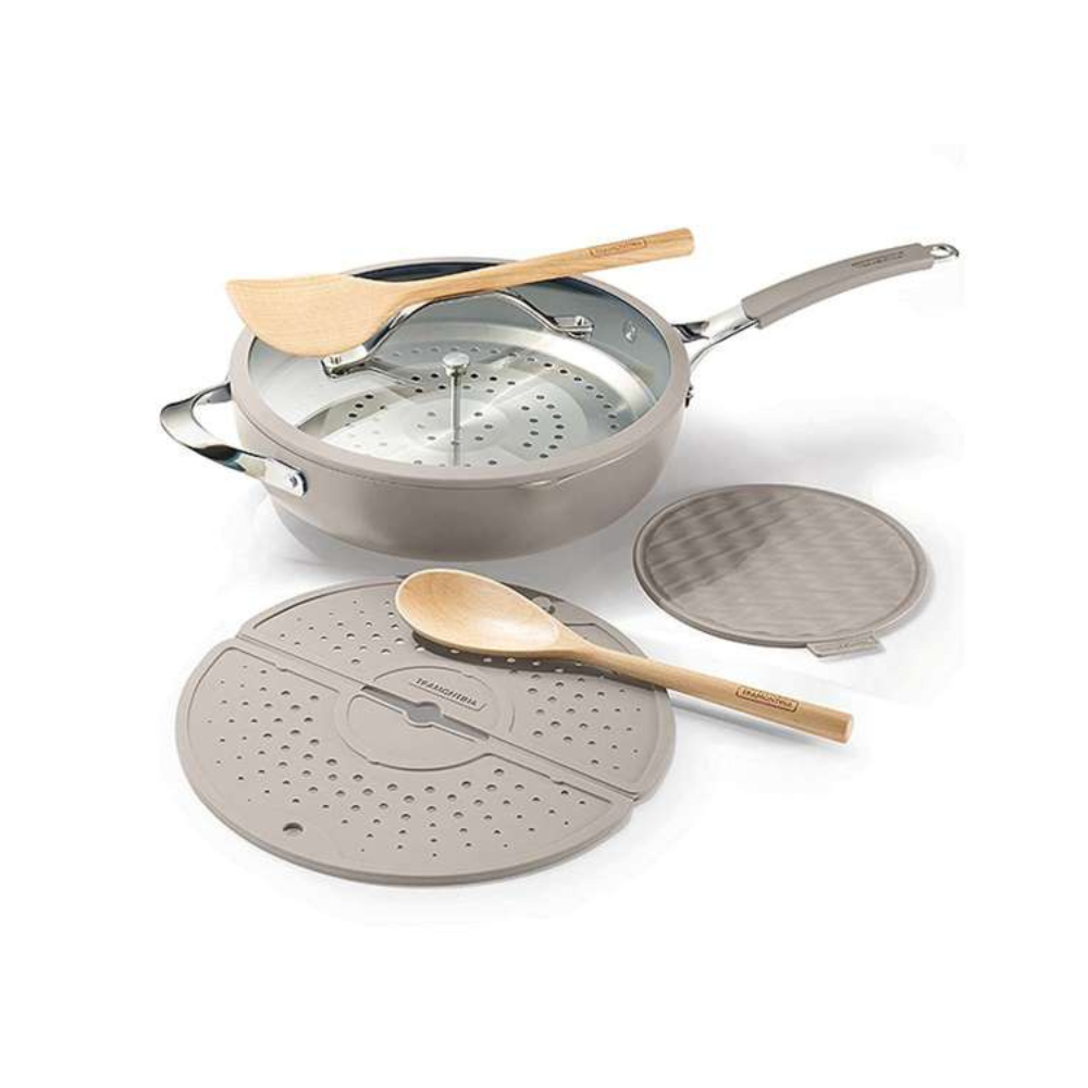 Tramontina All-In-One Plus 30cm 7 Pcs Wok Pan Set, Ceramic/Induction/Aluminium