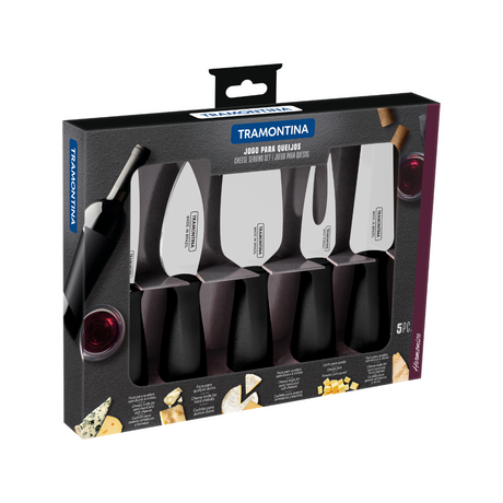 Tramontina Harmoniza Cheese Serving Set, 5 Pcs, Stainless Steel