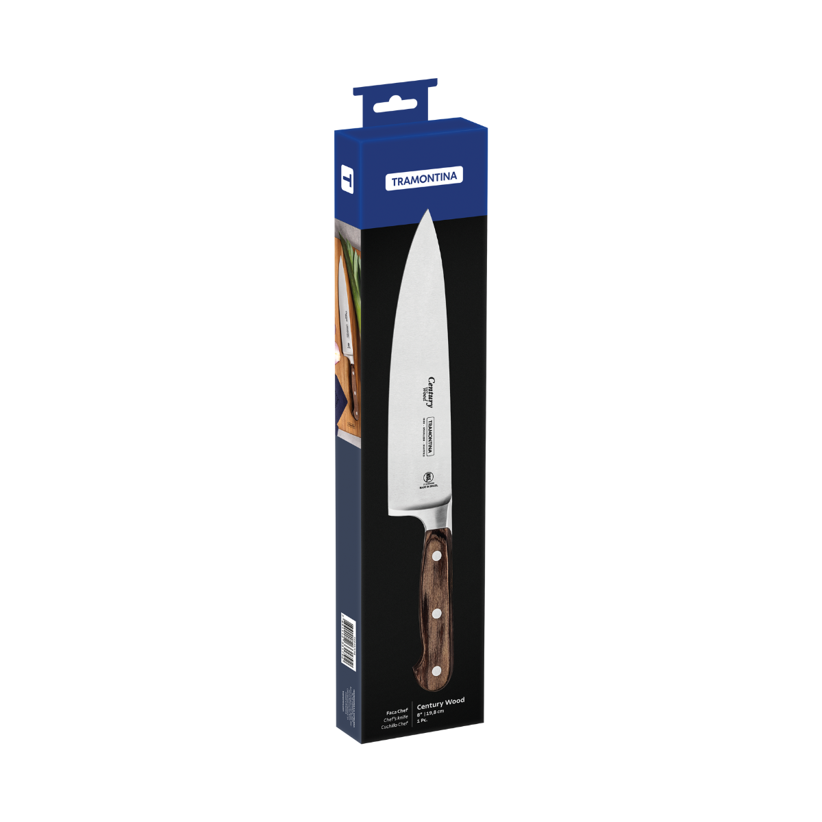 Tramontina Century Wood 8" Chef Knife, Stainless Steel