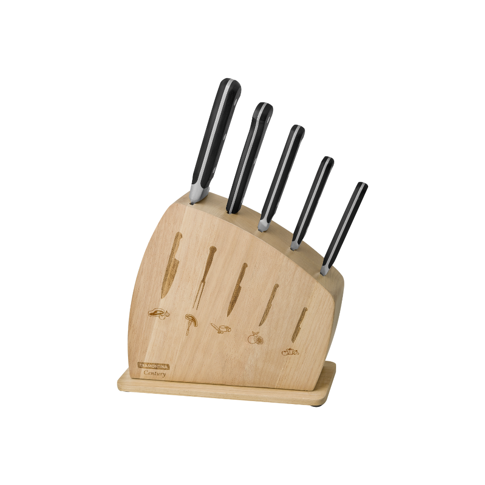 Tramontina Century Knife Block Set, 6 Pcs, Stainless Steel