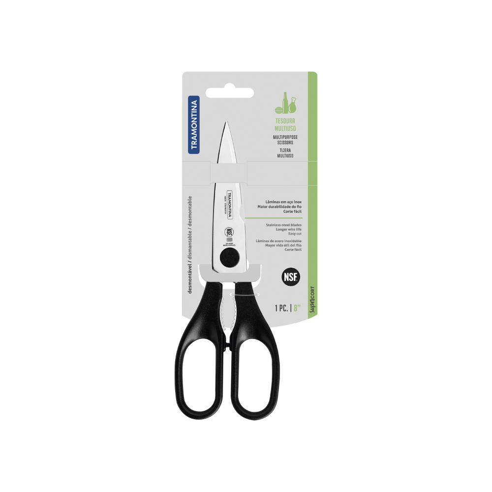 Tramontina Supercort 8" Multi Purpose Scissors, Stainless Steel