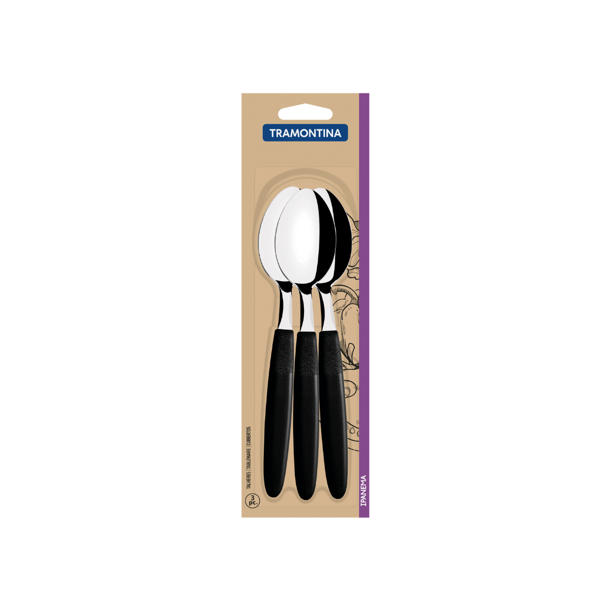 Tramontina Ipanema Table Spoon, 3 Pcs, Stainless Steel