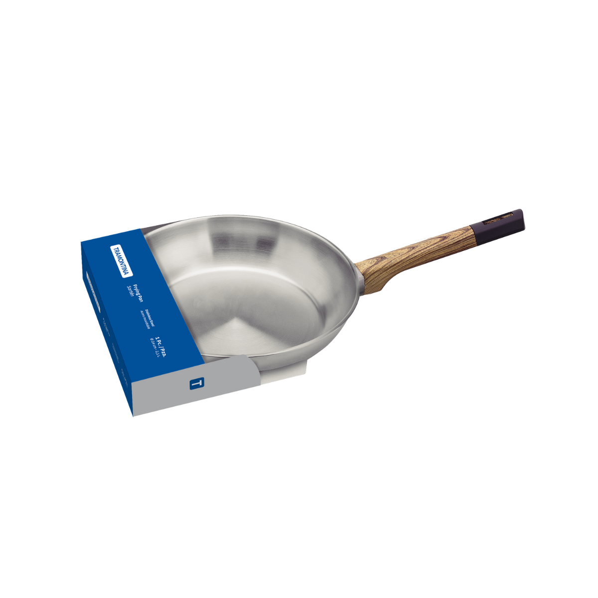 Tramontina Brava 24cm Frying Pan, 18/10 Stainless Steel, Induction