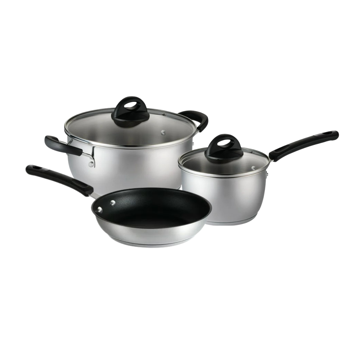 Tramontina Everyday 5 Piece Set, Stainless Steel, Tri-Ply, Induction