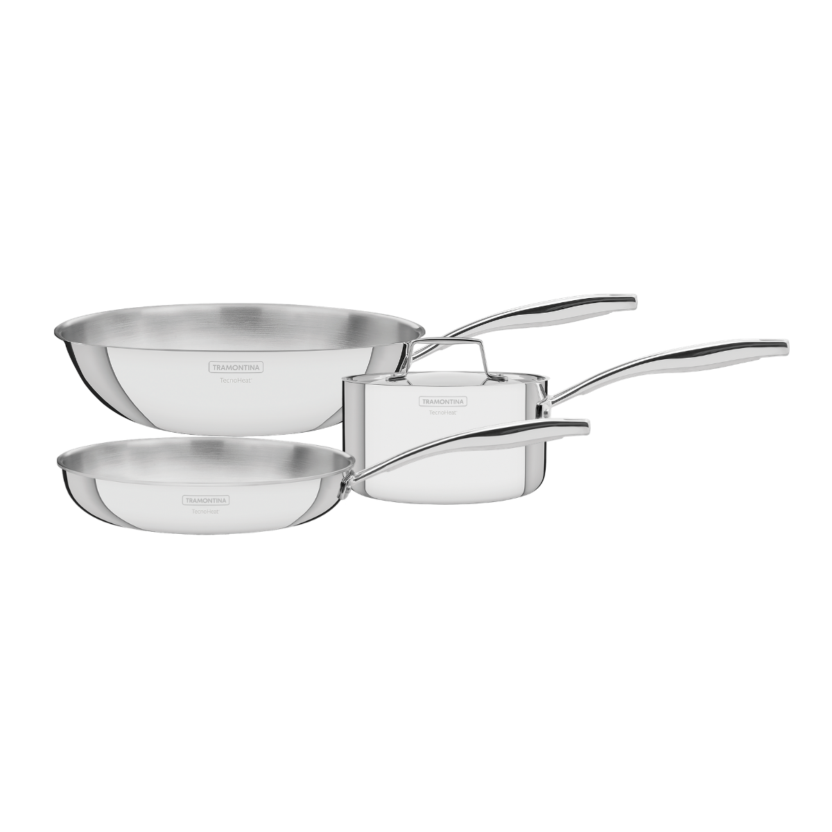Tramontina Grano 5 Piece Cookware Set, Induction, Stainless Steel, Fully Clad