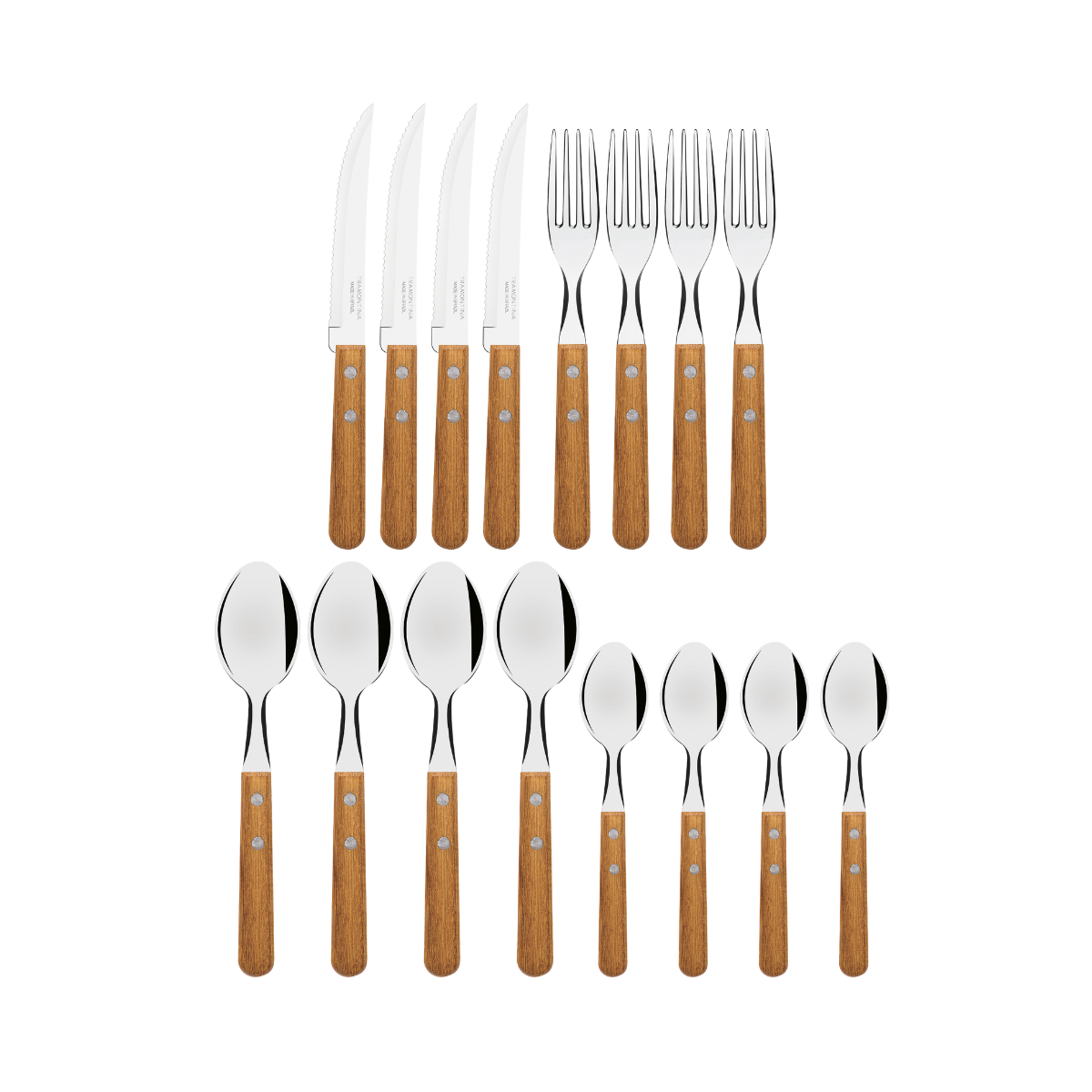 Tramontina Dynamic Cutlery Set, 16 Pcs, Stainless Steel