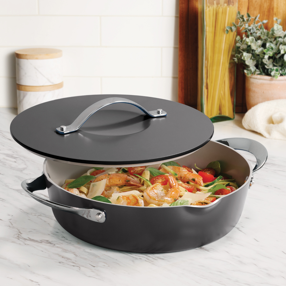 Tramontina Fiora 28cm 5 Pcs Multi-Purpose Pan Set, Ceramic/Induction/Aluminium