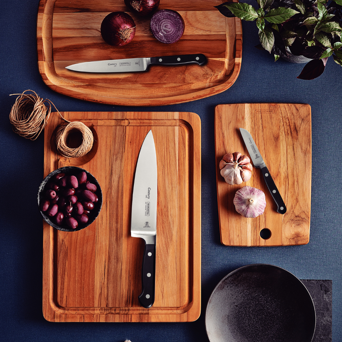 Tramontina Century Knife Set, 3 Pcs, Stainless Steel