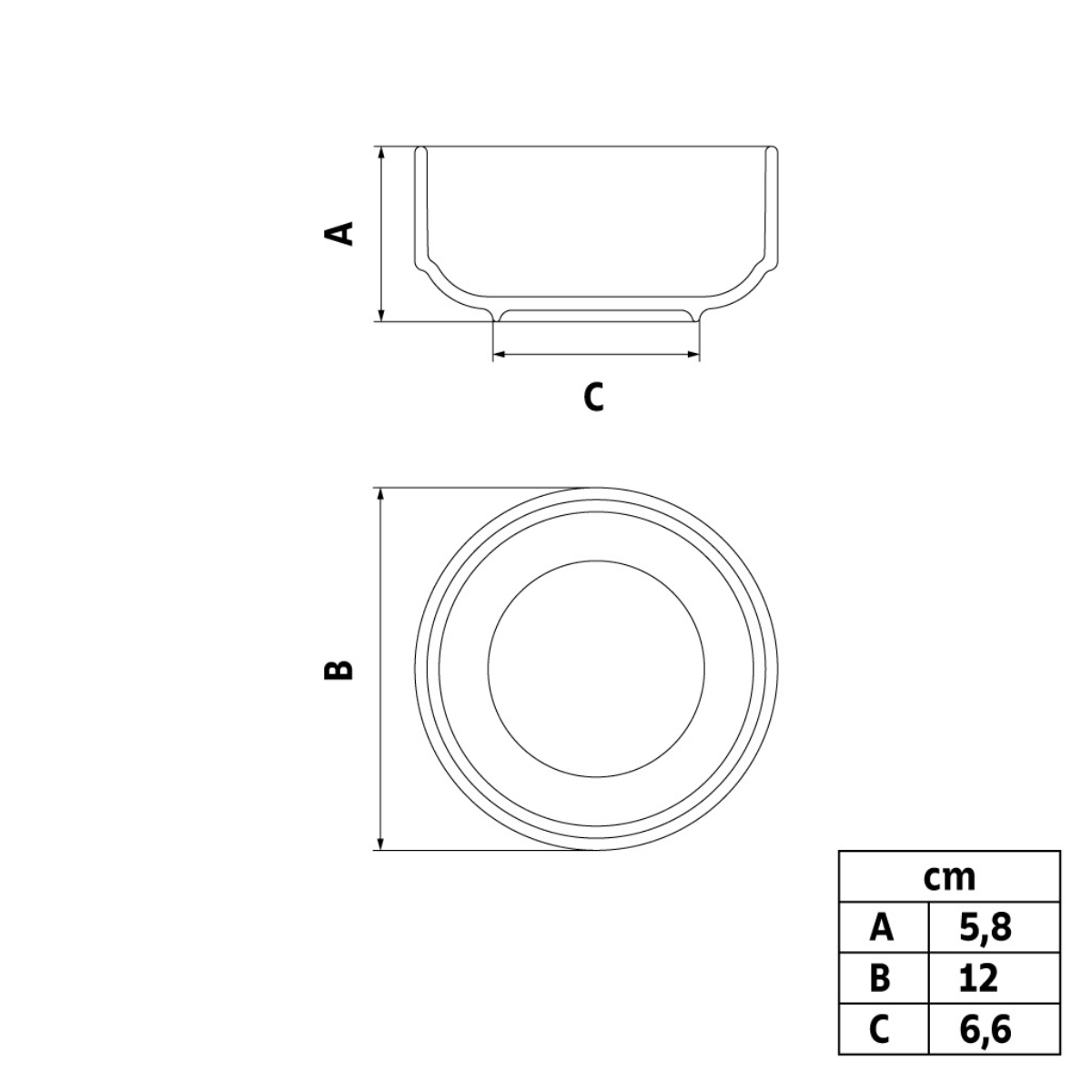 Tramontina Paola Porcelain 12cm Stackable Bowl