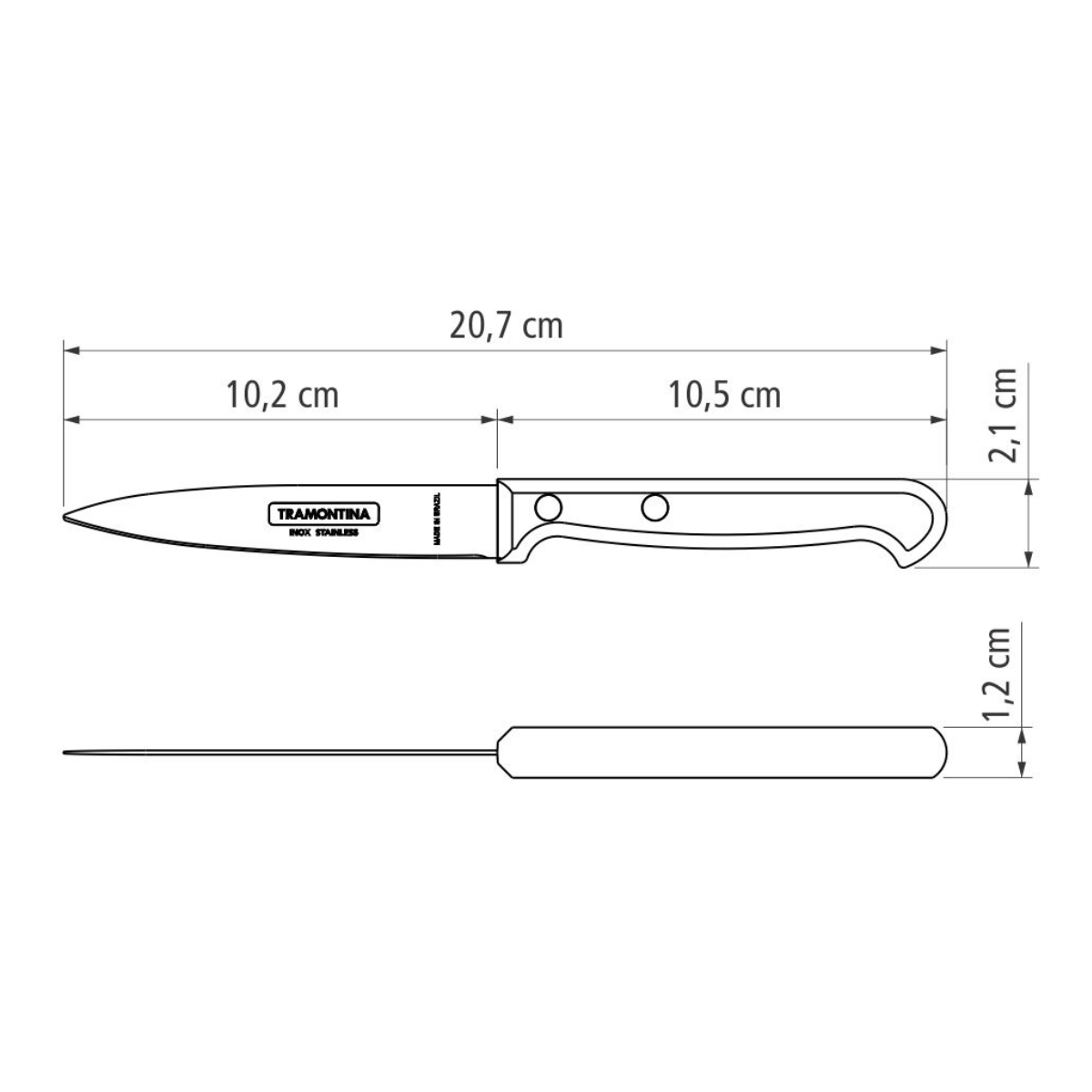 Tramontina Ultracorte 4" Vegetable and Fruit Knife, Stainless Steel