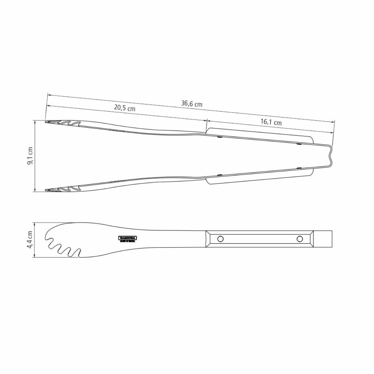 Tramontina Churrasco Meat Tong, Stainless Steel
