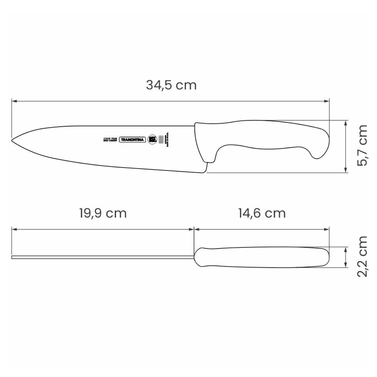Tramontina Professional Master Chef Knife, Stainless Steel