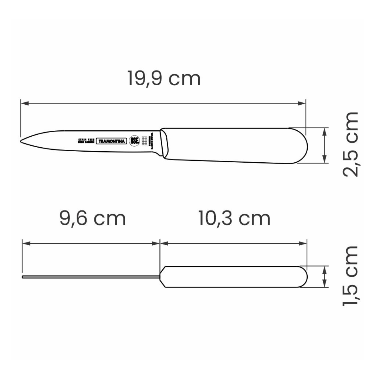 Tramontina Professional Master 4" Paring Knife, Stainless Steel