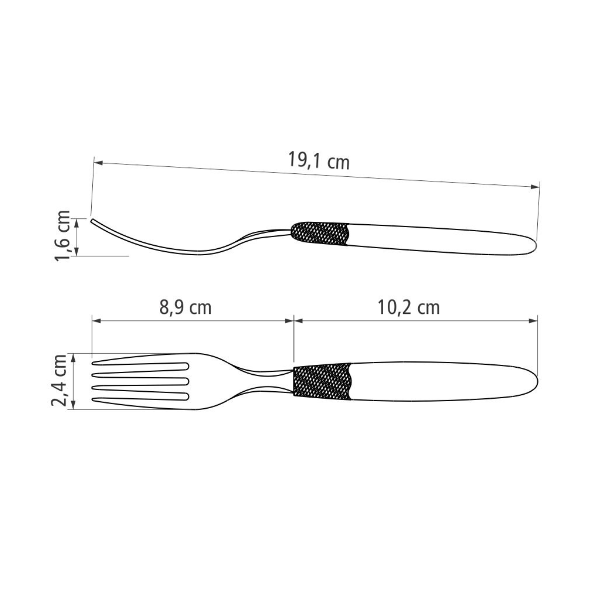 Tramontina Ipanema Table Fork, 3 Pcs, Stainless Steel