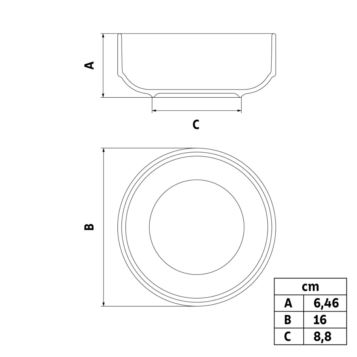 Tramontina Paola Porcelain 16cm Stackable Bowl