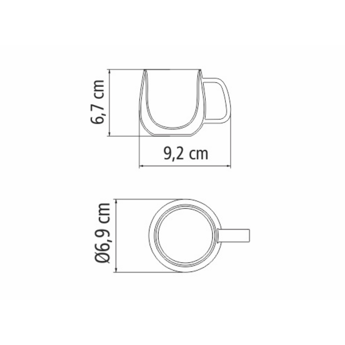 Tramontina 2pc Double-Walled Tea/Coffee Cup Set