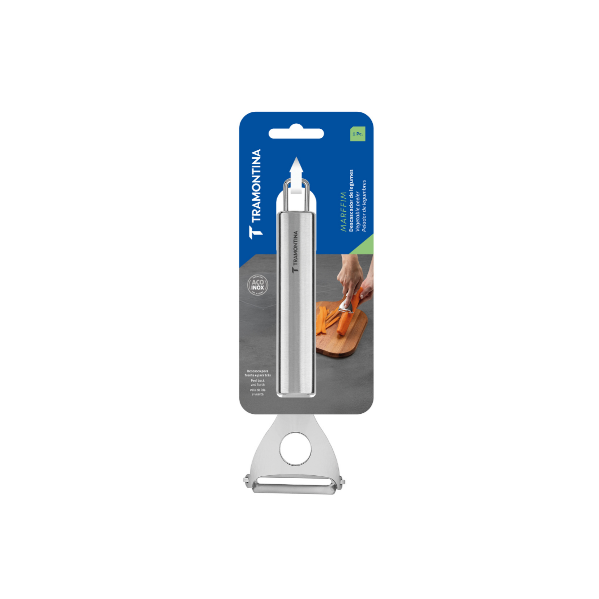Tramontina Marffim Vegetable Peeler, Stainless Steel