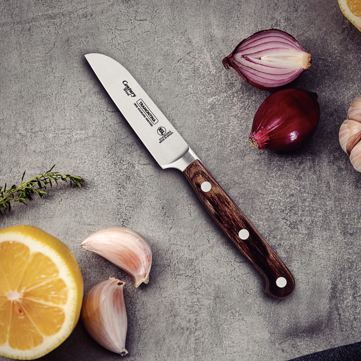 Tramontina Century Wood 3" Vegetable Knife, Stainless Steel