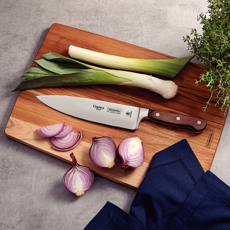 Tramontina Century Wood 8" Chef Knife, Stainless Steel