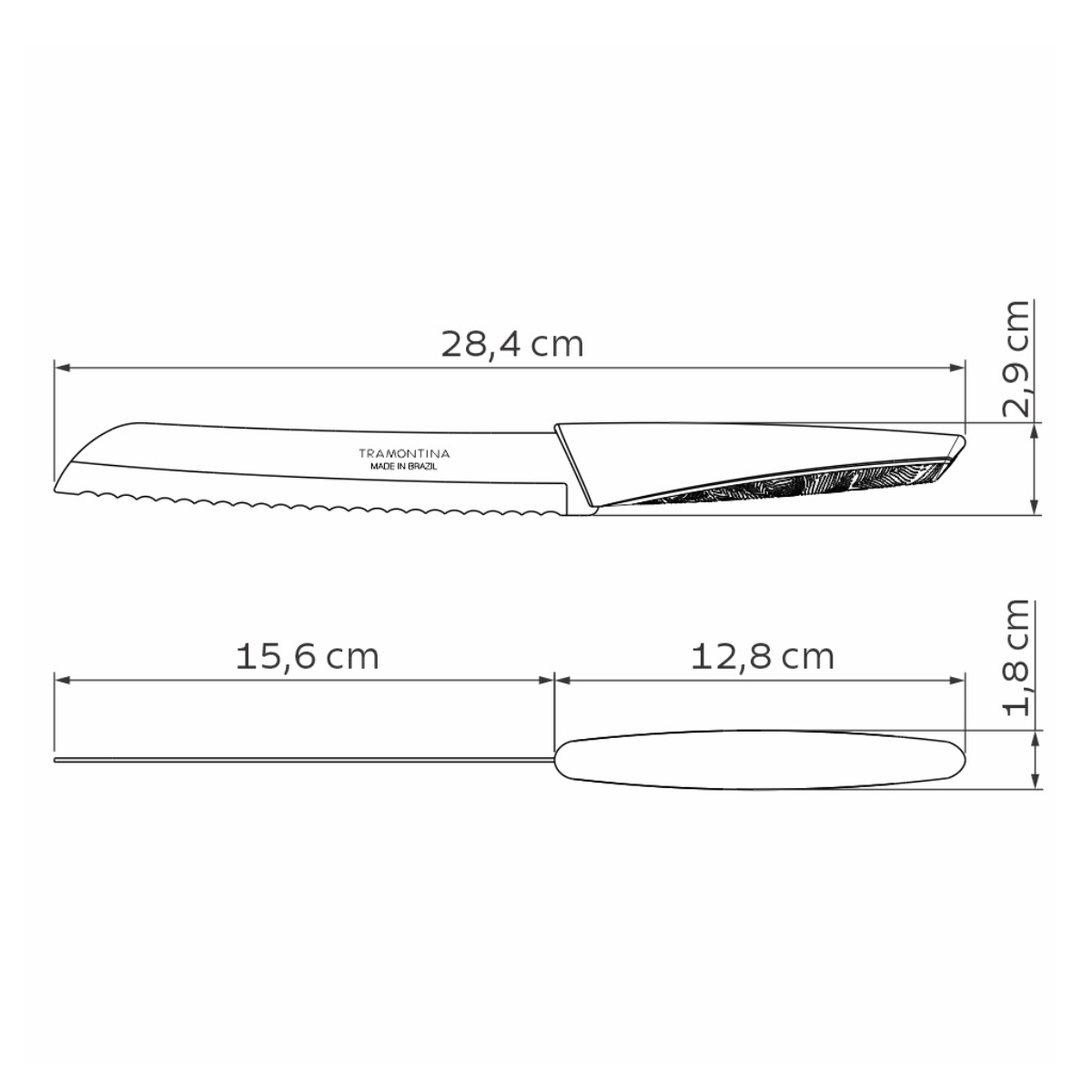 Tramontina LYF 7" Bread Knife, Stainless Steel