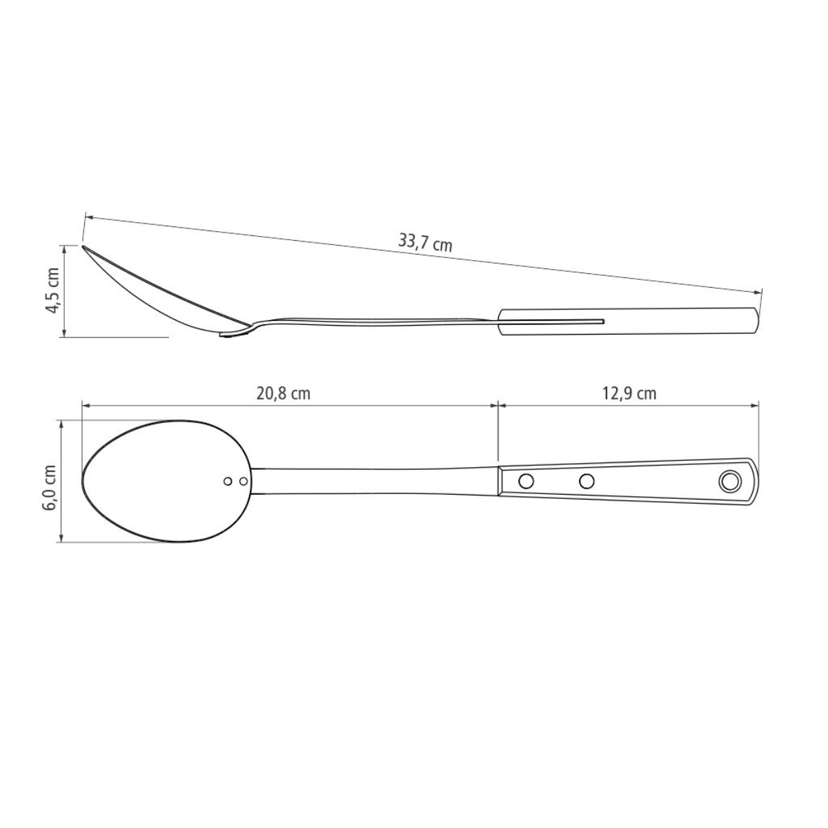 Tramontina Polywood Serving Spoon, Stainless Steel