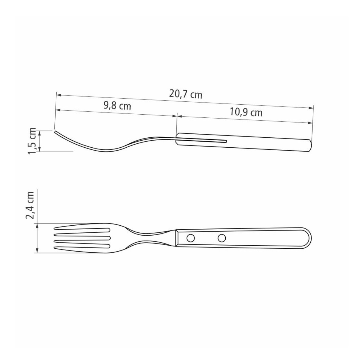 Tramontina Churrasco Table Fork, Stainless Steel