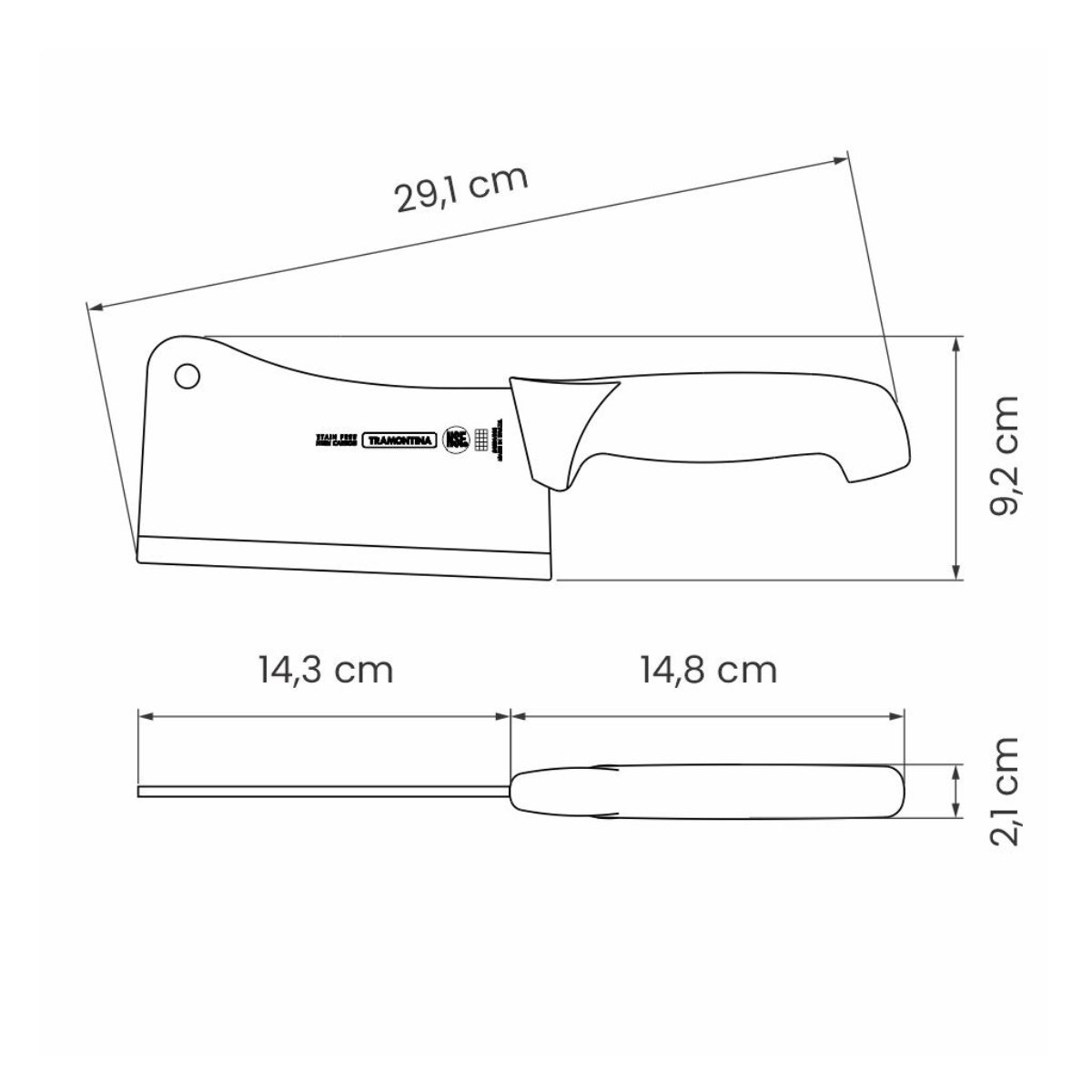 Tramontina Professional Master 6" Cleaver, Stainless Steel