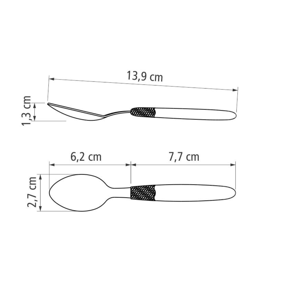 Tramontina Ipanema Tea Spoon, 3 Pcs, Stainless Steel