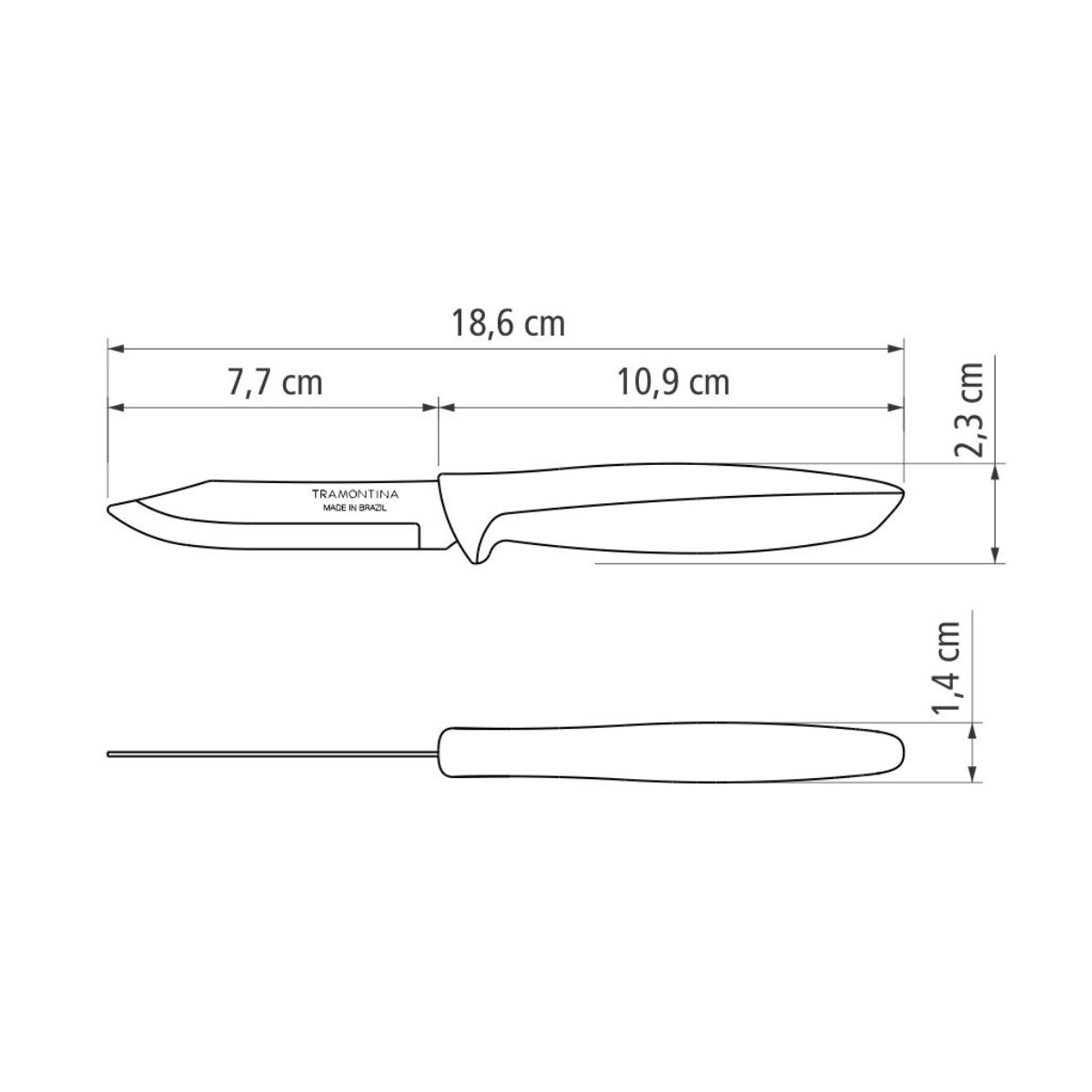 Tramontina Plenus 3" Vegetable and Fruit Knife, Stainless Steel