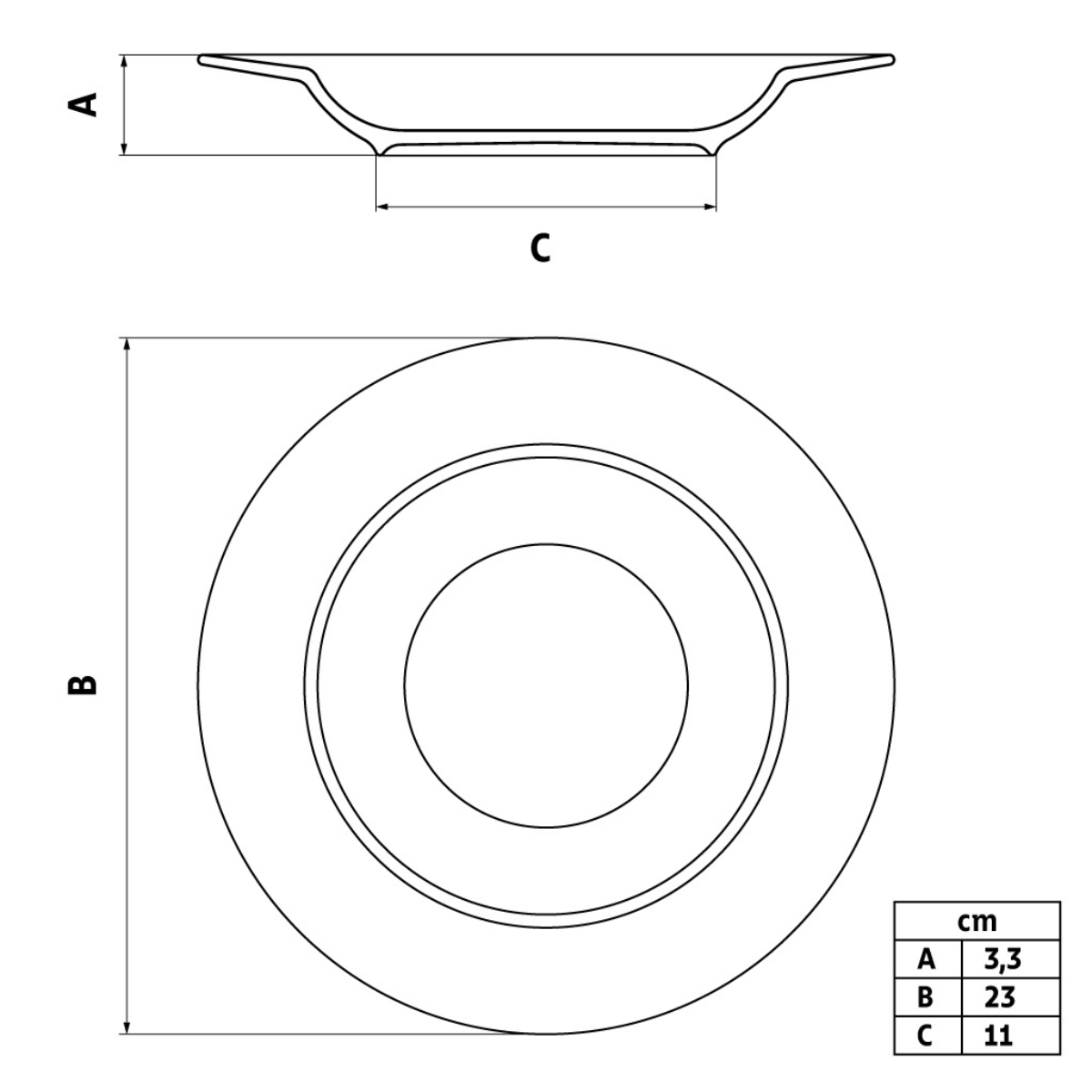 Tramontina Abstratta 23cm Porcelain Soup Plate