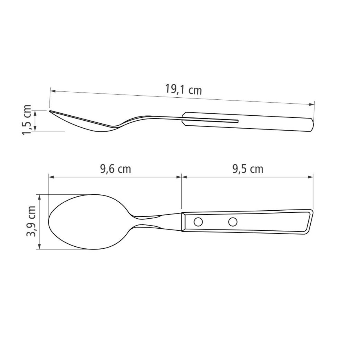 Tramontina Tradicional Table Spoon, 3 Pcs, Stainless Steel