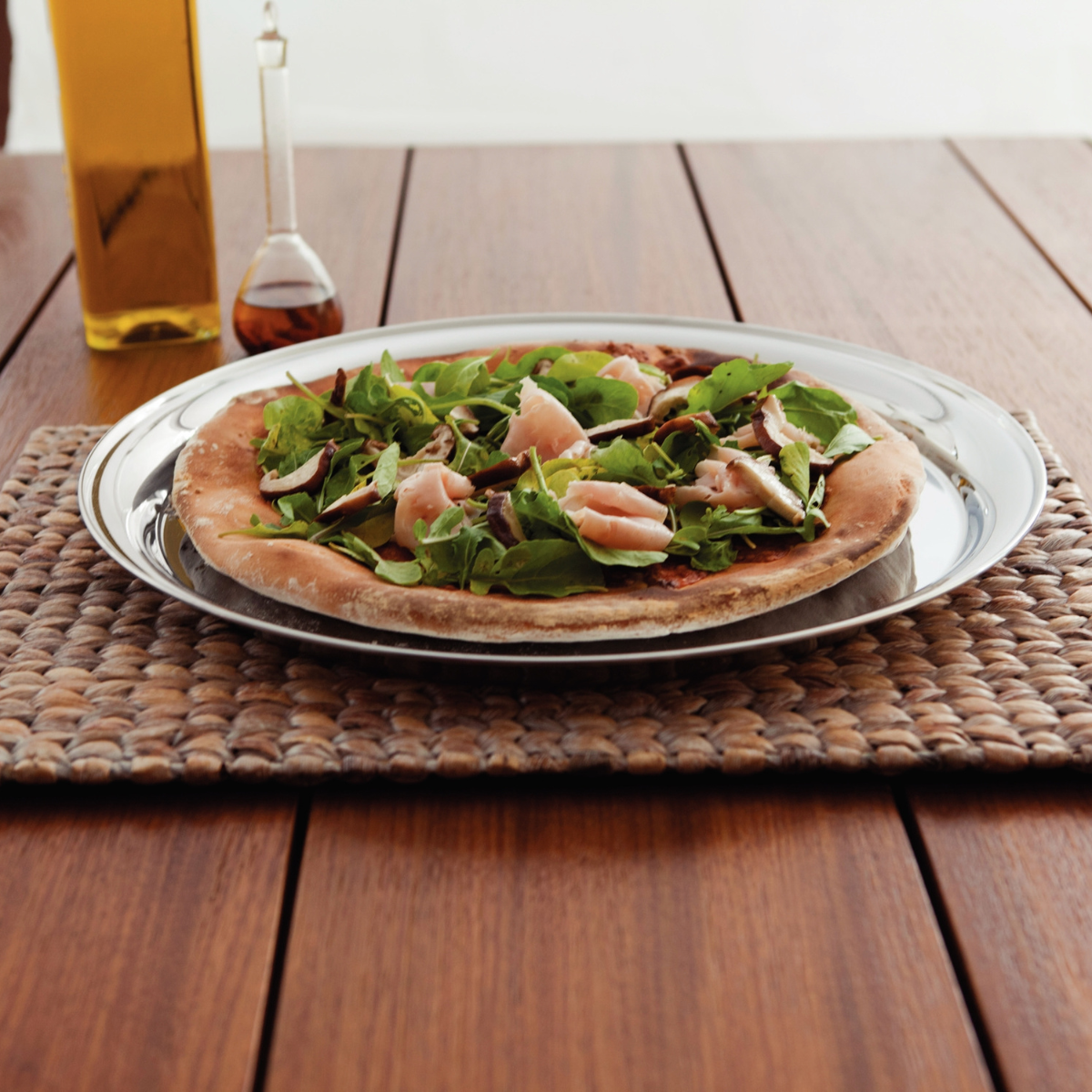 Tramontina Cosmos 30cm Round Tray, Stainless Steel