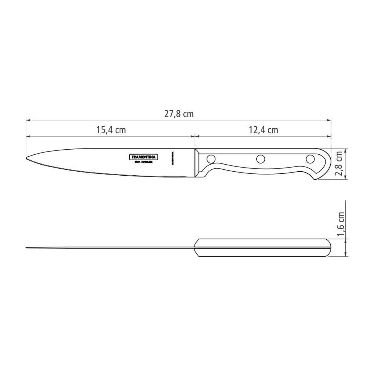 Tramontina Ultracorte 6" Kitchen Knife, Stainless Steel